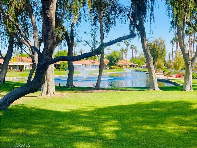 1 Valencia Dr, Rancho Mirage, CA 92270 - view of community featuring a water view and a yard