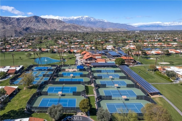 1 Valencia Dr, Rancho Mirage, CA 92270 - aerial view of residential area with a water and mountain view and a golf club