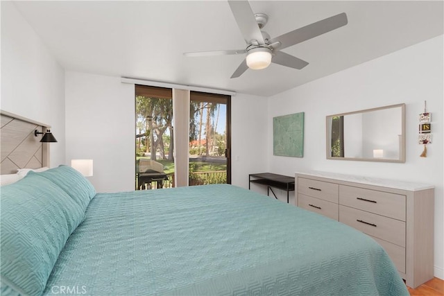 1 Valencia Dr, Rancho Mirage, CA 92270 - bedroom featuring access to exterior and ceiling fan