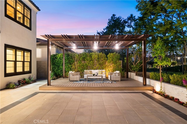 100 Bellatrix, Irvine, CA 92618 - view of patio / terrace featuring a pergola and an outdoor living space