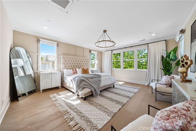 100 Bellatrix, Irvine, CA 92618 - bedroom featuring light wood-type flooring, recessed lighting, baseboards, and visible vents