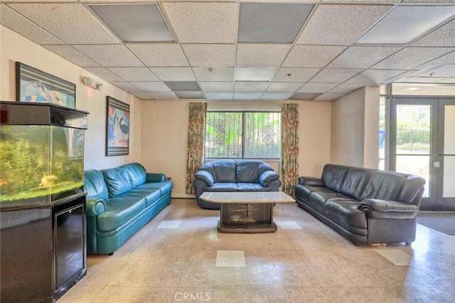 321 N Orange Unit 104, Monterey Park, CA 91755 - living room featuring a paneled ceiling