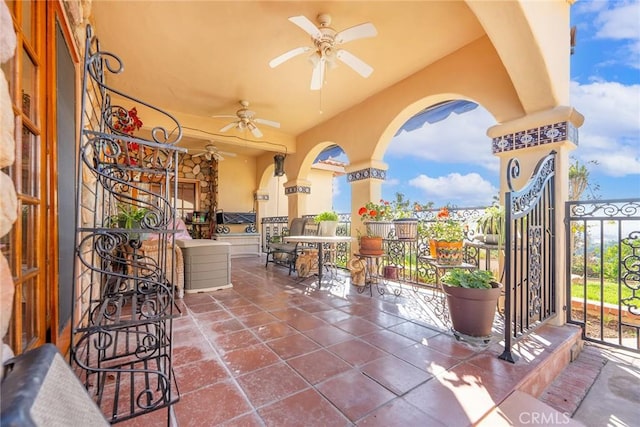 2240 Foothill Blvd, Santa Ana, CA 92705 - view of patio / terrace with ceiling fan