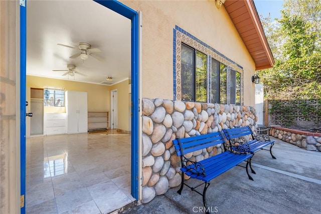 2240 Foothill Blvd, Santa Ana, CA 92705 - view of patio featuring a ceiling fan