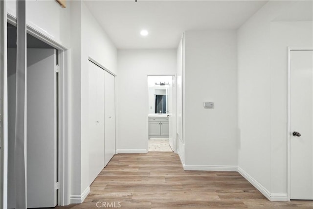 1450 Brett Pl Unit 205, San Pedro, CA 90732 - corridor featuring light wood-style floors, recessed lighting, and baseboards