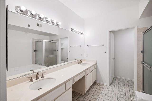 1450 Brett Pl Unit 205, San Pedro, CA 90732 - bathroom featuring a shower stall and double vanity
