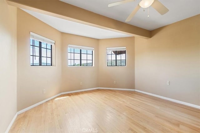 770 Roads End, Lebec, CA 93243 - spare room featuring light wood-style floors, baseboards, and ceiling fan