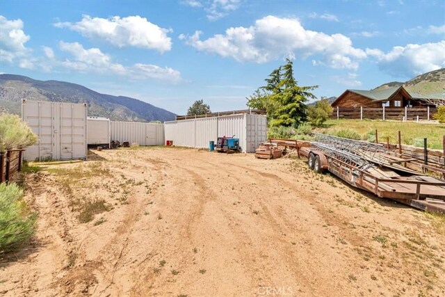 770 Roads End, Lebec, CA 93243 - view of yard with a mountain view and fence