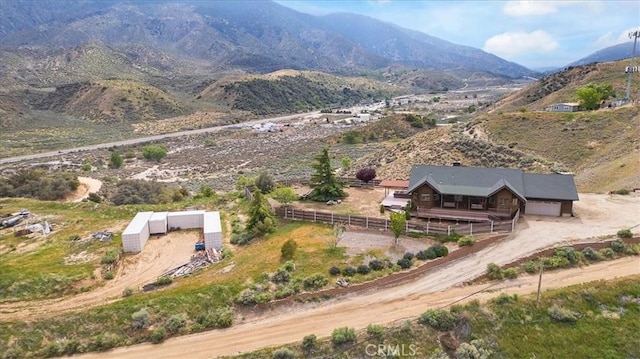 770 Roads End, Lebec, CA 93243 - birds eye view of property featuring a mountain view