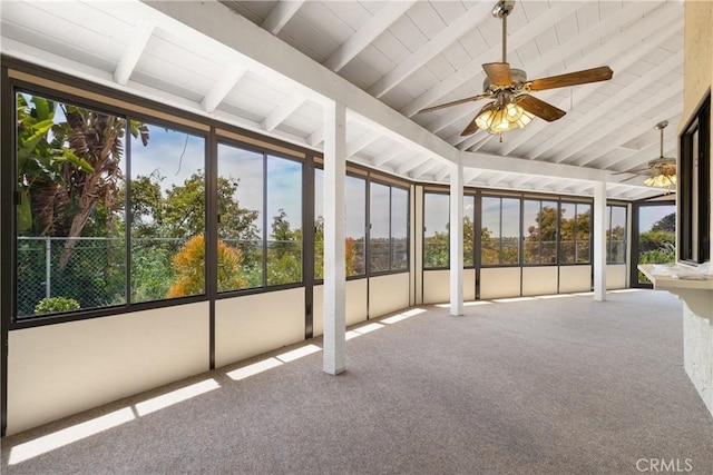 2918 Los Campos Dr, Fallbrook, CA 92028 - unfurnished sunroom featuring a ceiling fan and carpet