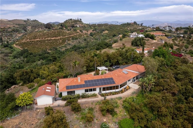 2918 Los Campos Dr, Fallbrook, CA 92028 - aerial view of property and surrounding area with mountains