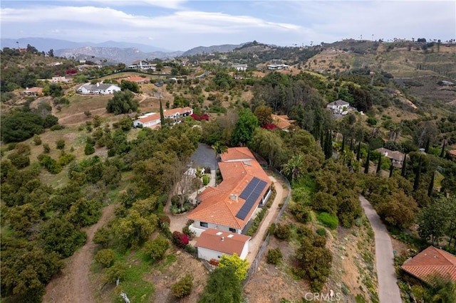 2918 Los Campos Dr, Fallbrook, CA 92028 - aerial view of property and surrounding area with mountains