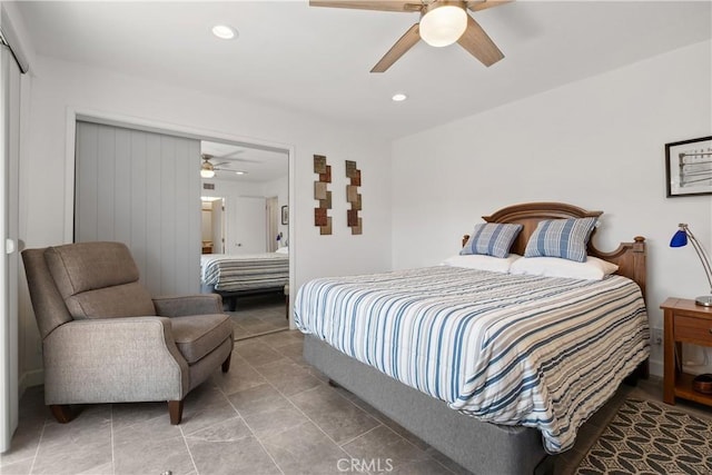 27071 Calle Caballero Unit B, San Juan Capistrano, CA 92675 - bedroom with ceiling fan and recessed lighting