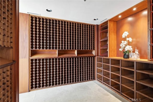 856 Diamond, Laguna Beach, CA 92651 - wine room featuring recessed lighting and tile patterned floors