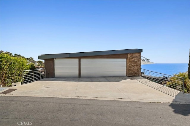 856 Diamond, Laguna Beach, CA 92651 - detached garage featuring a water view