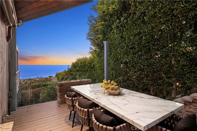 856 Diamond, Laguna Beach, CA 92651 - wooden deck with a water view