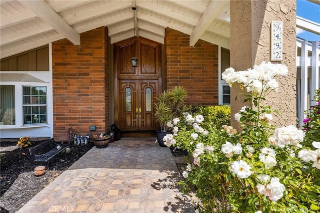 9492 Brynmar Dr, Villa Park, CA 92861 - entrance to property with brick siding, board and batten siding, and french doors