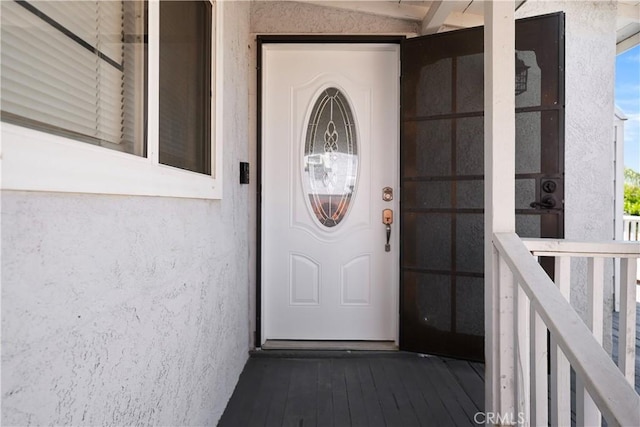 23821 Norma Dr, Menifee, CA 92587 - property entrance with stucco siding