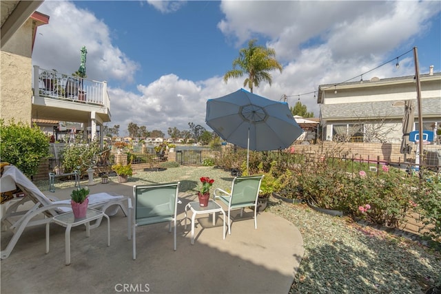 view of patio / terrace with a fenced backyard