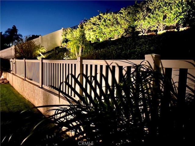 exterior space featuring fence