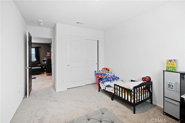 26643 Baneberry Ct, Menifee, CA 92585 - carpeted bedroom with a closet and baseboards