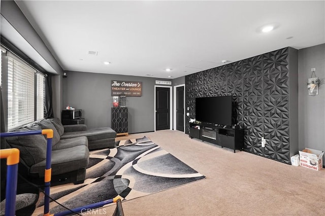 26643 Baneberry Ct, Menifee, CA 92585 - carpeted living area with recessed lighting