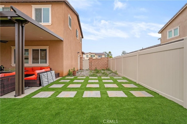 26643 Baneberry Ct, Menifee, CA 92585 - view of yard featuring an outdoor hangout area and a patio area
