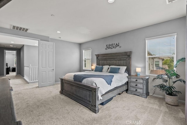 19321 Carranza Ln, Saugus, CA 91350 - bedroom with carpet, baseboards, visible vents, and recessed lighting