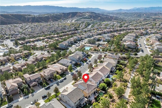 19321 Carranza Ln, Saugus, CA 91350 - bird's eye view with a mountain view and a residential view