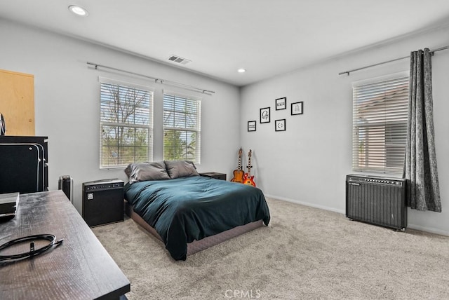 19321 Carranza Ln, Saugus, CA 91350 - bedroom with baseboards, recessed lighting, visible vents, and carpet floors
