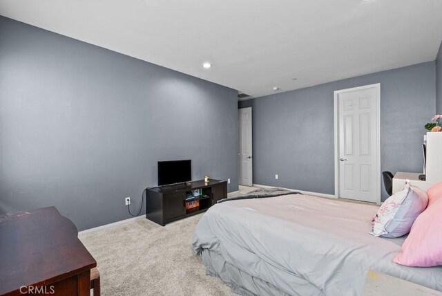 19321 Carranza Ln, Saugus, CA 91350 - carpeted bedroom featuring baseboards and recessed lighting