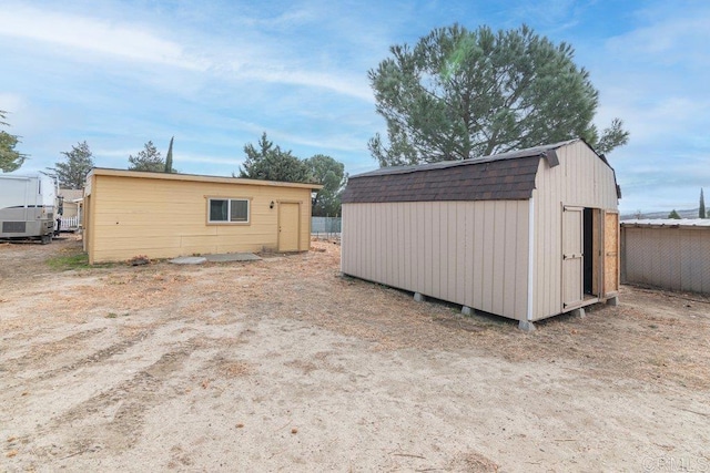 view of shed