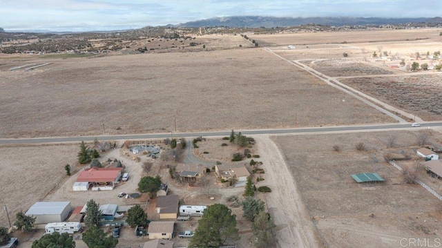 bird's eye view with a rural view, a desert view, and a mountain view