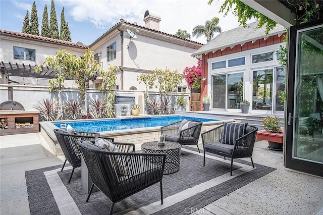 291 Argonne Ave, Long Beach, CA 90803 - view of patio / terrace with an outdoor pool, outdoor lounge area, and a deck