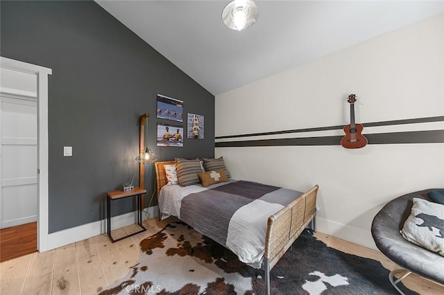 291 Argonne Ave, Long Beach, CA 90803 - bedroom featuring lofted ceiling and wood finished floors