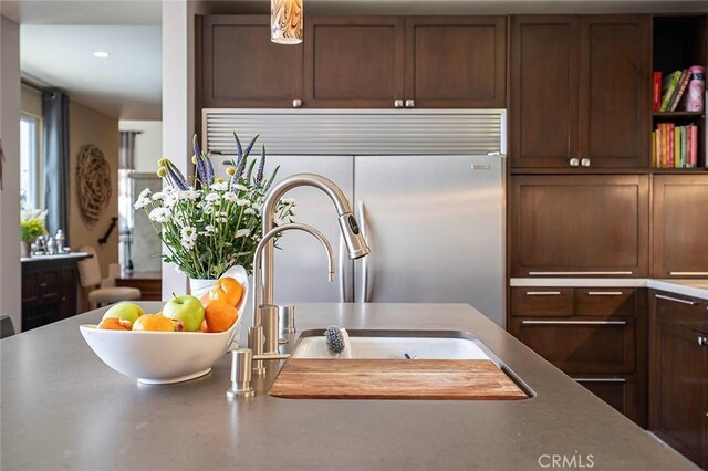 291 Argonne Ave, Long Beach, CA 90803 - kitchen featuring recessed lighting and built in refrigerator