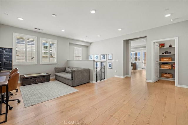 29034 Via Patina, Valencia, CA 91354 - office space with plenty of natural light, light wood finished floors, and recessed lighting