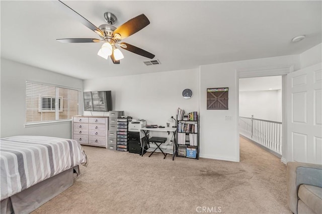 28823 Tonya St, Murrieta, CA 92563 - bedroom featuring carpet flooring, baseboards, a ceiling fan, and visible vents