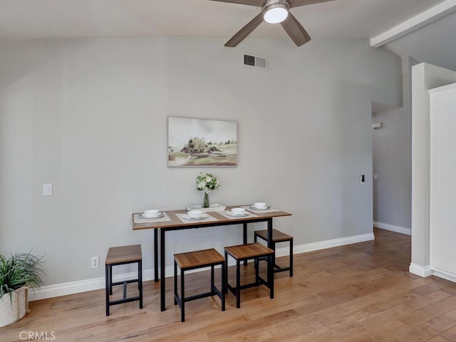 22661 Claude Cir, Lake Forest, CA 92630 - dining space with a ceiling fan and light wood-type flooring
