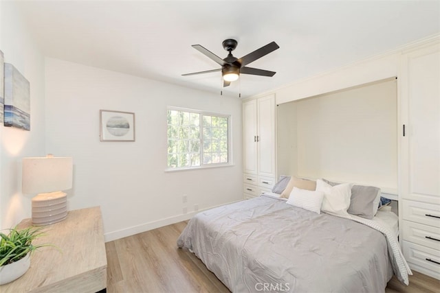 1760 N Yurok St, Orange, CA 92867 - bedroom featuring light wood finished floors, baseboards, and a ceiling fan