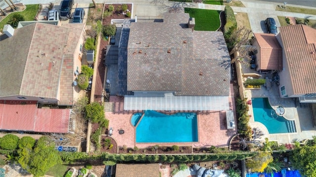 1760 N Yurok St, Orange, CA 92867 - aerial view of a pool