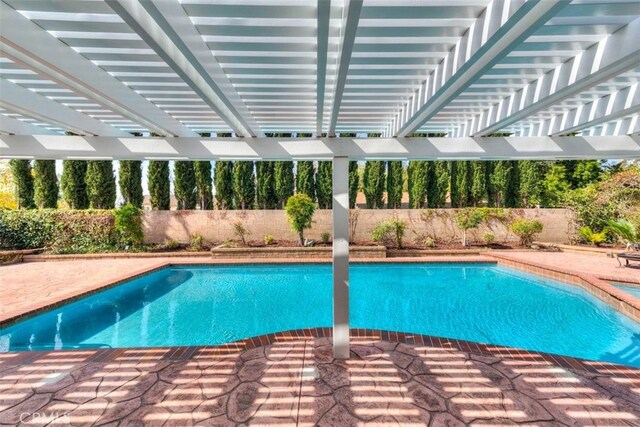 1760 N Yurok St, Orange, CA 92867 - view of pool featuring a fenced backyard, a pergola, and a patio