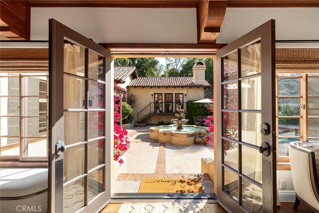9 Maverick Ln, Bell Canyon, CA 91307 - doorway to outside featuring french doors