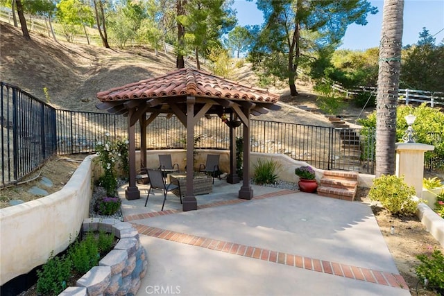 9 Maverick Ln, Bell Canyon, CA 91307 - view of patio featuring a gazebo