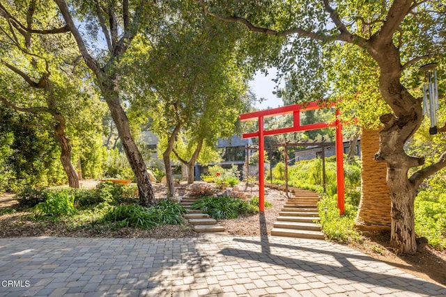 view of property's community with stairway