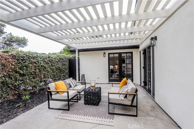 29521 Via, San Sebastian, Laguna Niguel, CA 92677 - view of patio featuring an outdoor hangout area and a pergola
