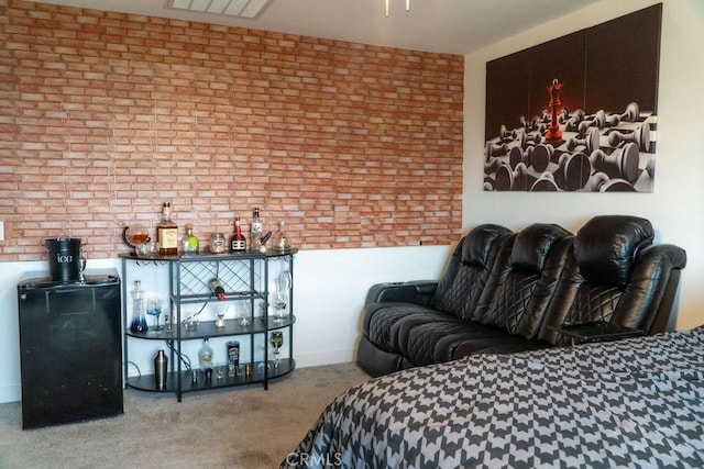 2373 Crater Ave, Rialto, CA 92377 - carpeted bedroom with brick wall