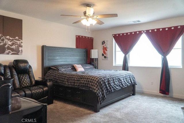 2373 Crater Ave, Rialto, CA 92377 - bedroom featuring carpet, baseboards, and ceiling fan