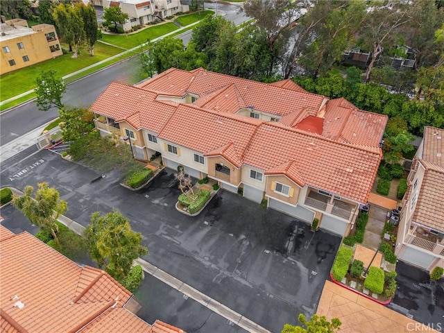 aerial perspective of suburban area