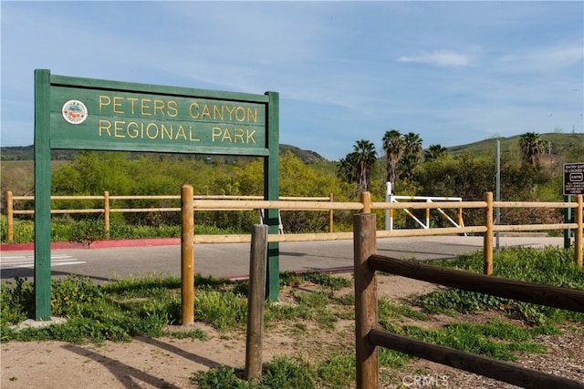 exterior view of fence and a mountain view